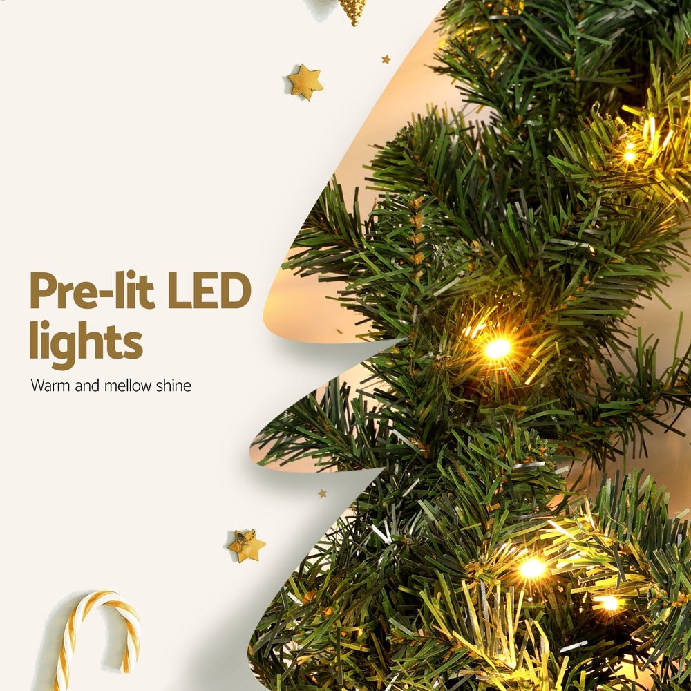 Jingle Jollys 10M Christmas Garland LED Lights Party Xmas Decorations 700 TIPS - SportZone.co.nz