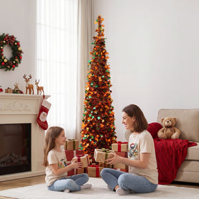 Jingle Jollys 160cm Pop Up Christmas Tree Artificial Christmas Tree Golden Maple Leaf - SportZone.co.nz