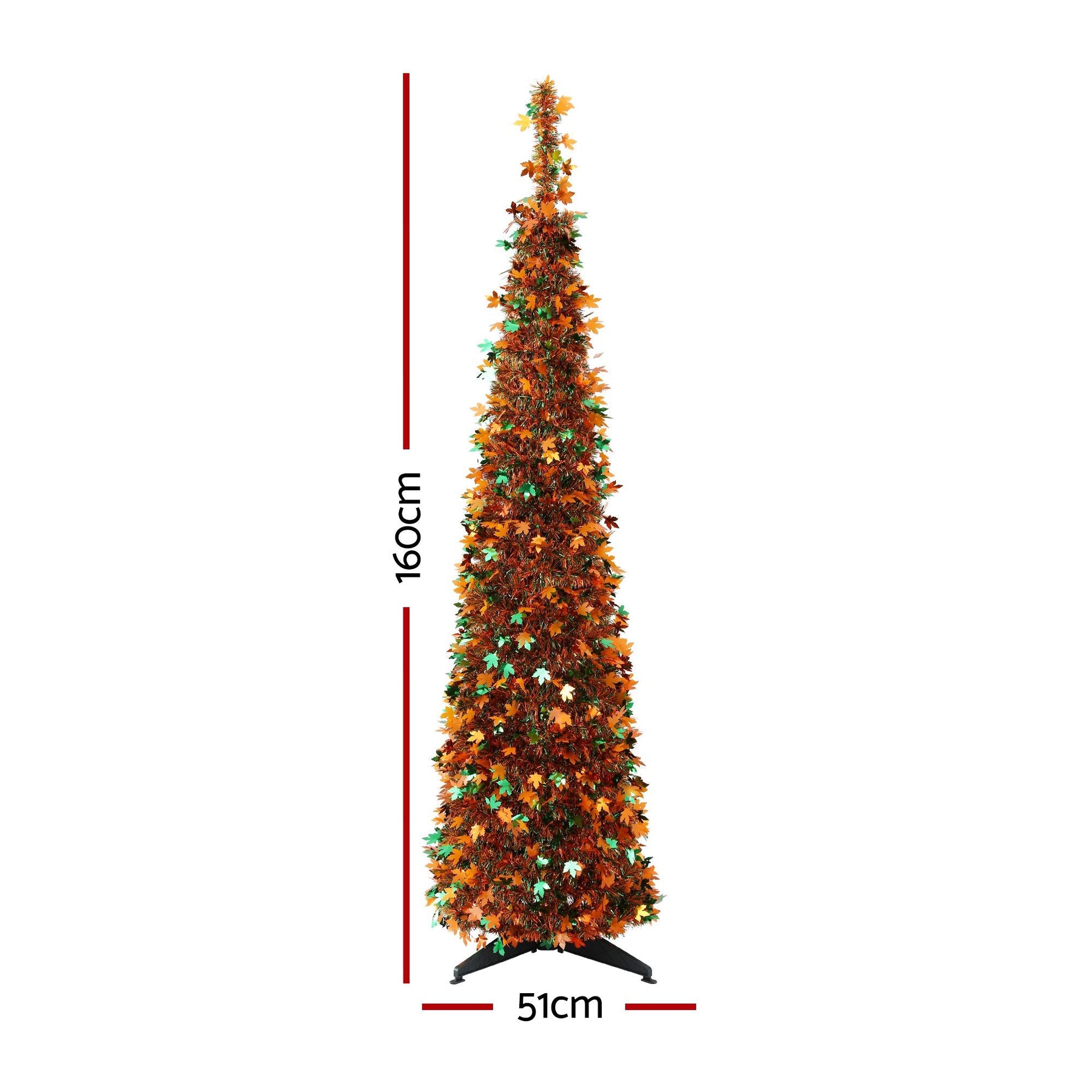 Jingle Jollys 160cm Pop Up Christmas Tree Artificial Christmas Tree Golden Maple Leaf - SportZone.co.nz