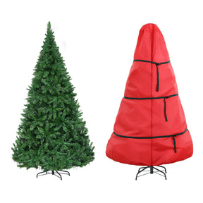 Jingle Jollys 2.4m Pre-Lit Christmas Tree 1488 LED Green with Red Storage Bag - SportZone.co.nz