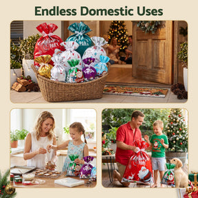 Jingle Jollys 27PCS Christmas Gift Bags Large Medium Small 9 Christmas Designs Set - SportZone.co.nz
