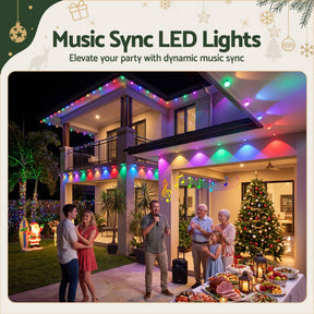 Jingle Jollys 30M Christmas Permanent Outdoor Lights Smart Eaves String App Control Decoration 72LED - SportZone.co.nz
