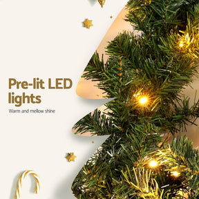 Jingle Jollys 5M Christmas Garland LED Lights Party Xmas Decorations 380 TIPS - SportZone.co.nz