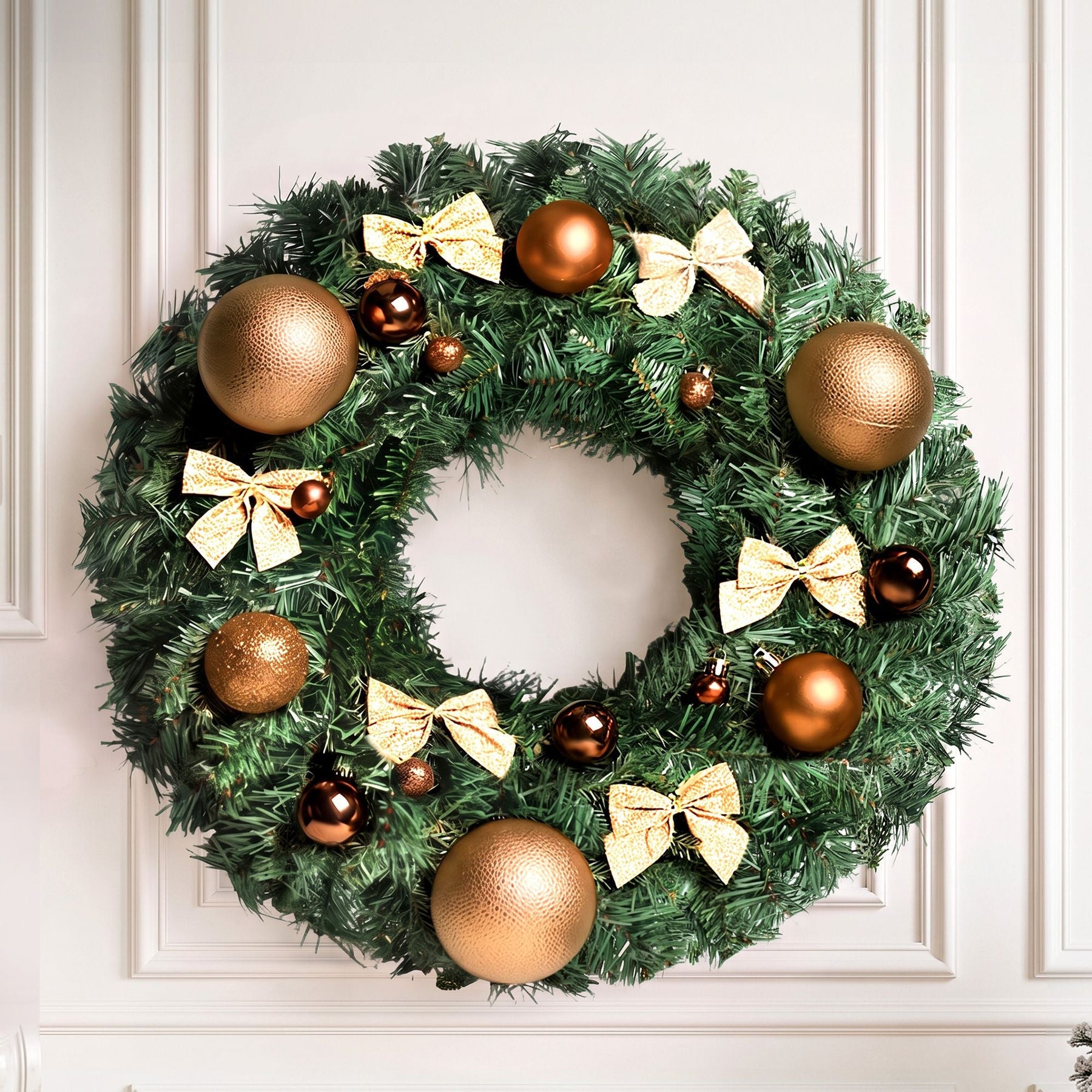 Jingle Jollys 60cm Christmas Wreath Garland Xmas Decorations Wedding Party - SportZone.co.nz