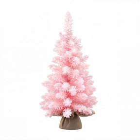 Jingle Jollys 60cm Flocked Pink Christmas Tree Mini Tabletop Xmas Tree - SportZone.co.nz