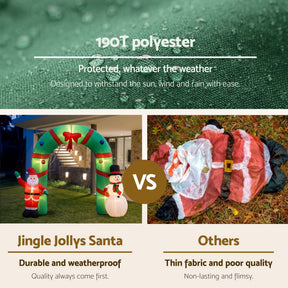 Jingle Jollys Christmas Inflatable Archwary 2.8M Illuminated Decorations - SportZone.co.nz