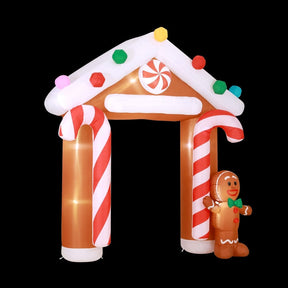 Jingle Jollys Christmas Inflatable Archwary Ginger 2.8M Illuminated Decorations - SportZone.co.nz