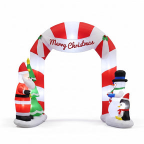 Jingle Jollys Christmas Inflatable Archwary Santa 3M Illuminated Decorations - SportZone.co.nz