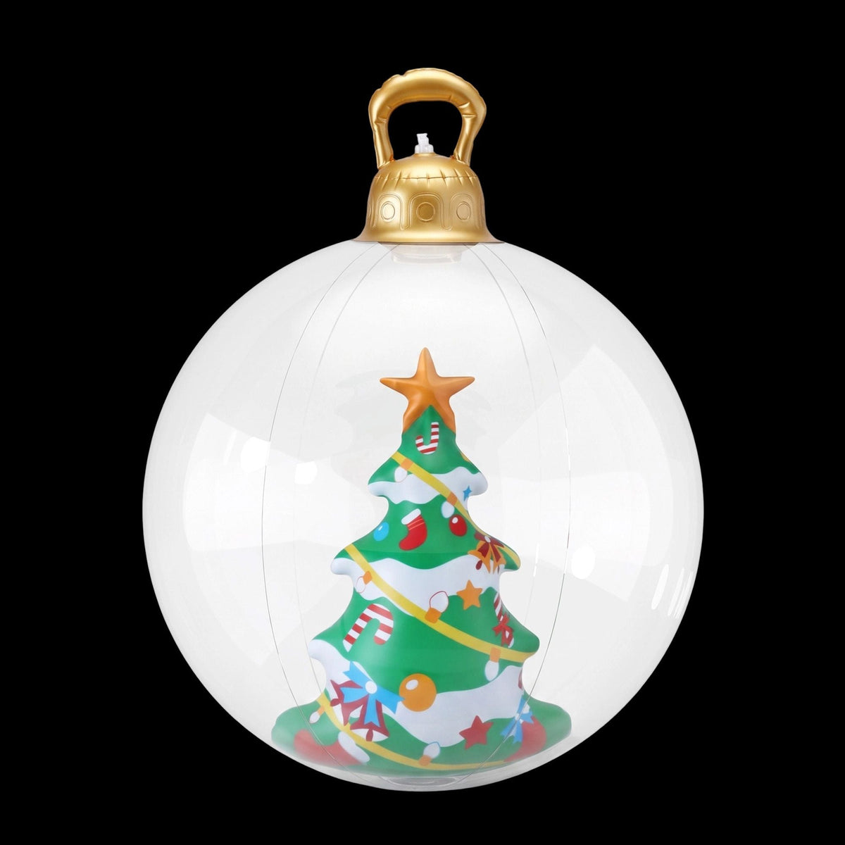 Jingle Jollys Christmas Inflatable Ball 60cm Tree Decoration Giant Bauble Clear - SportZone.co.nz