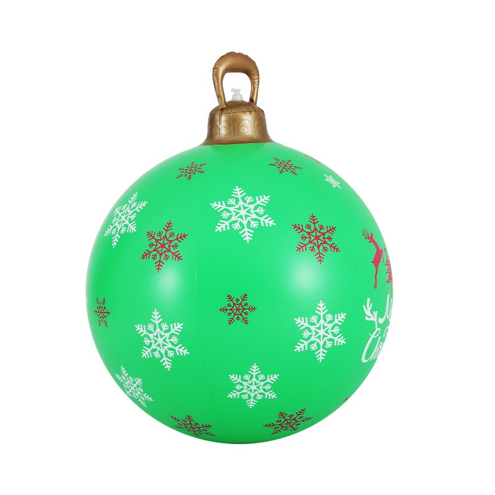 Jingle Jollys Christmas Inflatable Ball Bauble 60cm Outdoor Decoration Green - SportZone.co.nz