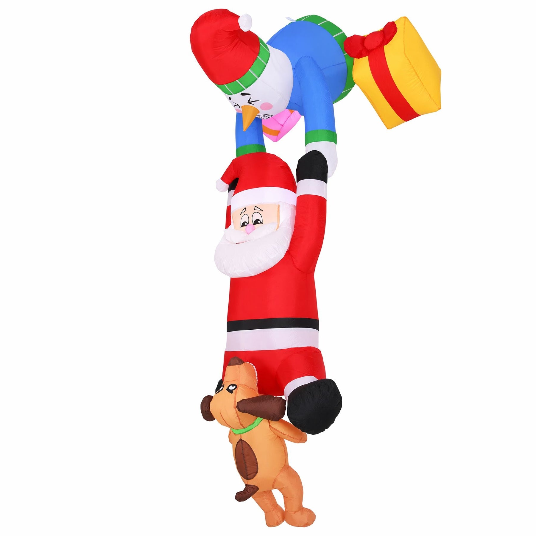 Jingle Jollys Christmas Inflatable Climbing Santa 3.5M Height LED Decorations Illuminated - SportZone.co.nz