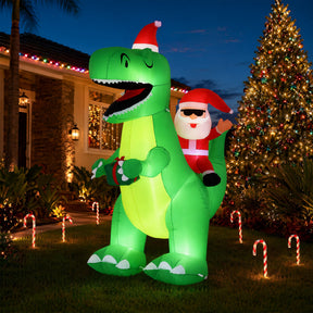Jingle Jollys Christmas Inflatable Dinosaur 2.5M Illuminated Decorations - SportZone.co.nz