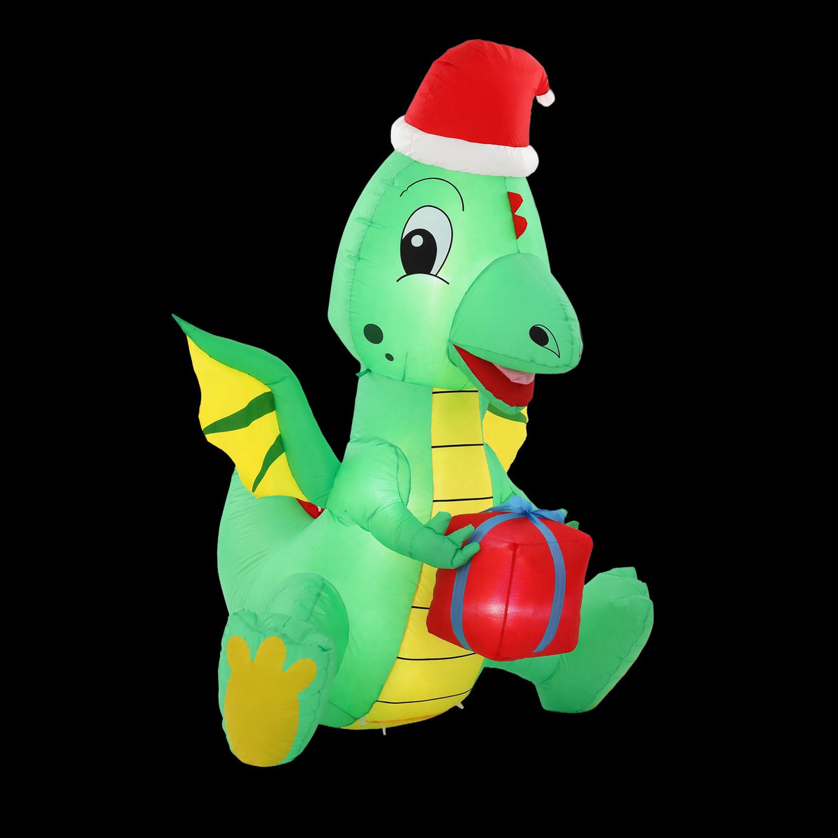 Jingle Jollys Christmas Inflatable Dragon 1.8M Height LED Outdoor Decorations Illuminated - SportZone.co.nz