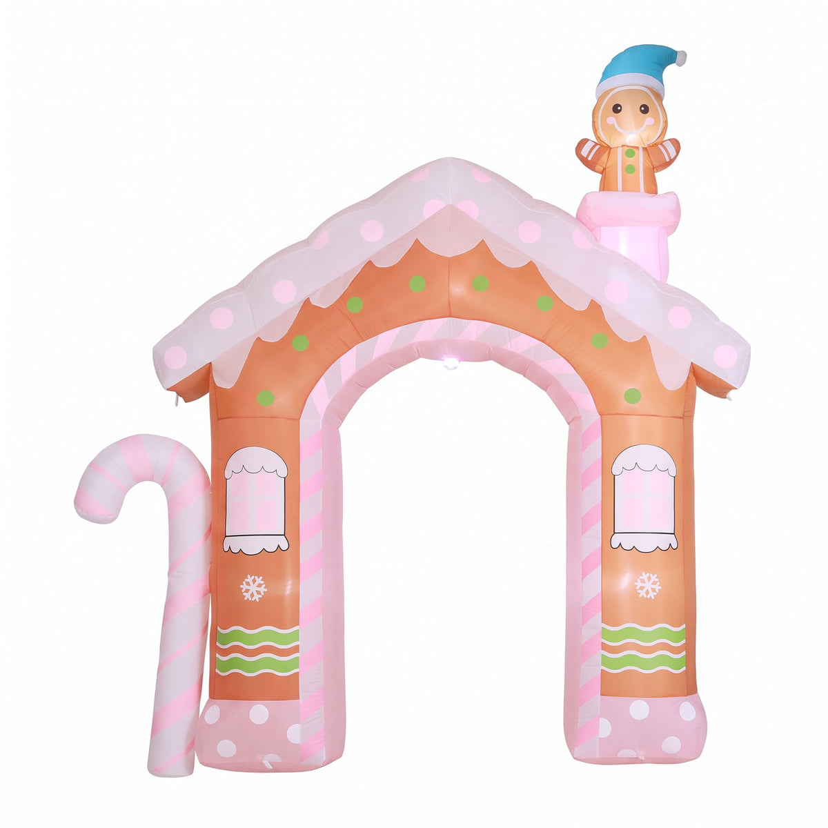 Jingle Jollys Christmas Inflatable Gingerbread Man Candy 3.2M Illuminated Decorations - SportZone.co.nz