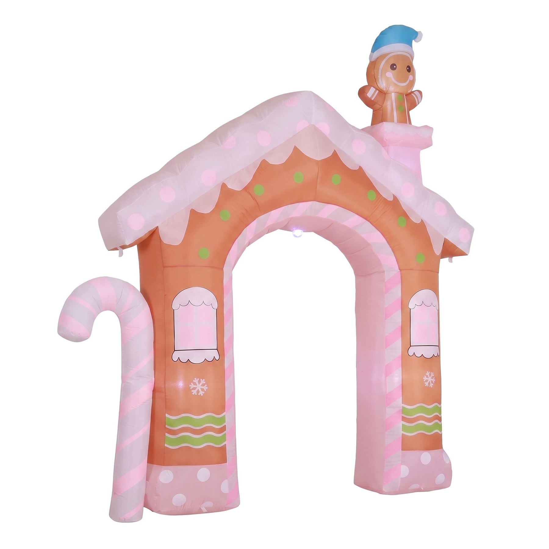 Jingle Jollys Christmas Inflatable Gingerbread Man Candy 3.2M Illuminated Decorations - SportZone.co.nz
