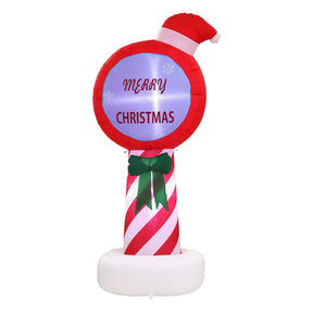 Jingle Jollys Christmas Inflatable Pole 1.8M Height LED Outdoor Decorations Illuminated - SportZone.co.nz