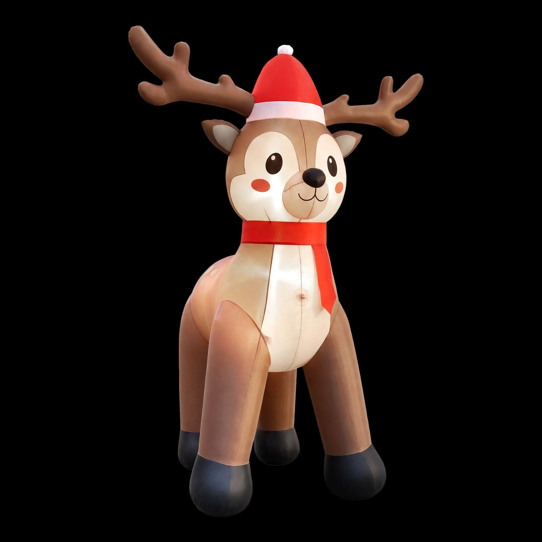 Jingle Jollys Christmas Inflatable Reindeer 2.5M Illuminated Decorations - SportZone.co.nz