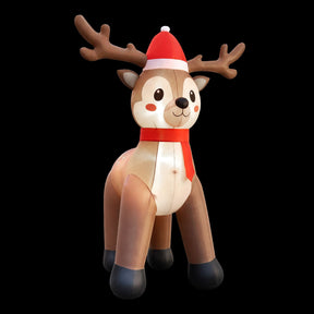 Jingle Jollys Christmas Inflatable Reindeer 2.5M Illuminated Decorations - SportZone.co.nz