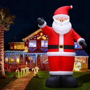 Jingle Jollys Christmas Inflatable Santa 5M Illuminated Decorations - SportZone.co.nz