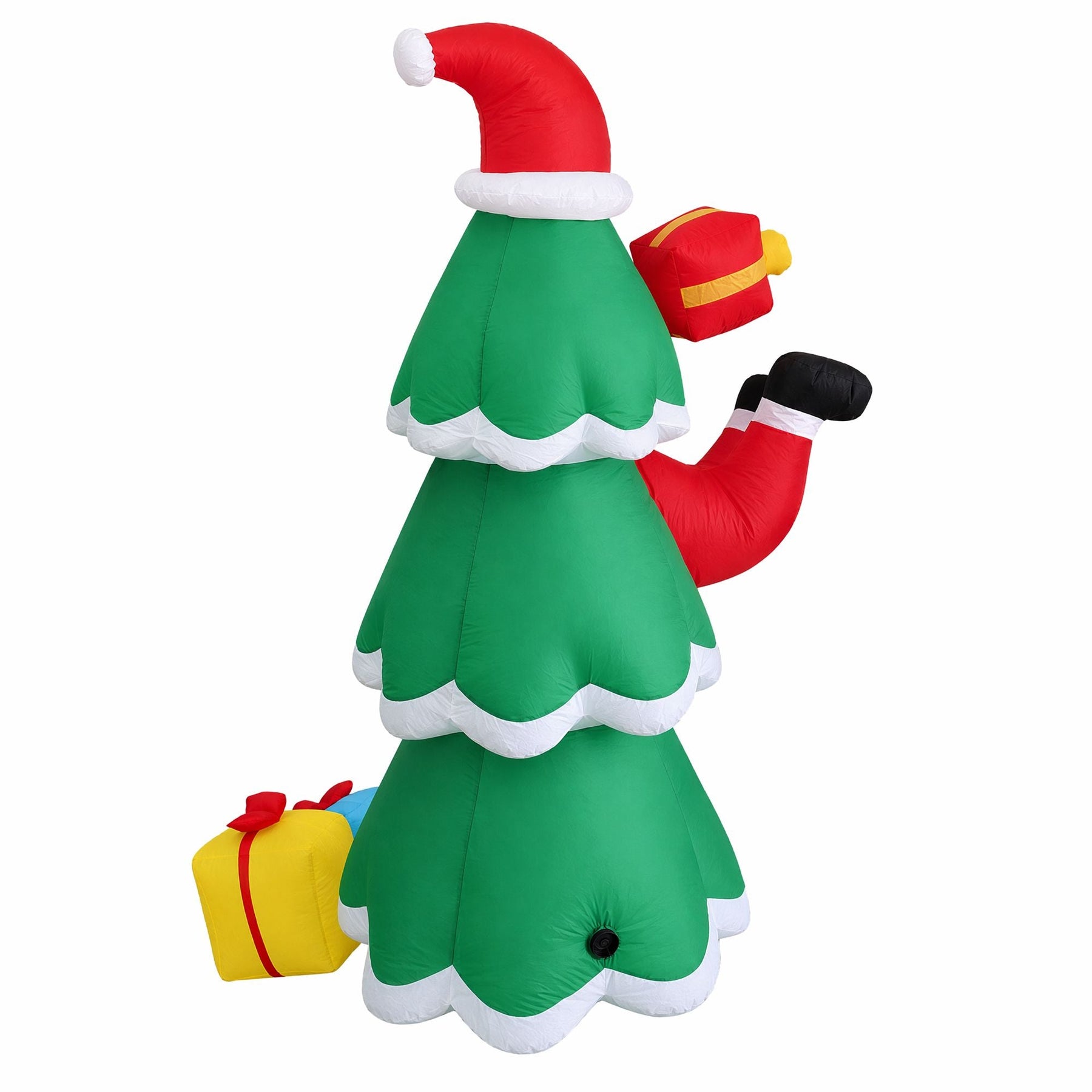 Jingle Jollys Christmas Inflatable Santa Tree 2.5M Height Flashing Light Decorations Illuminated - SportZone.co.nz