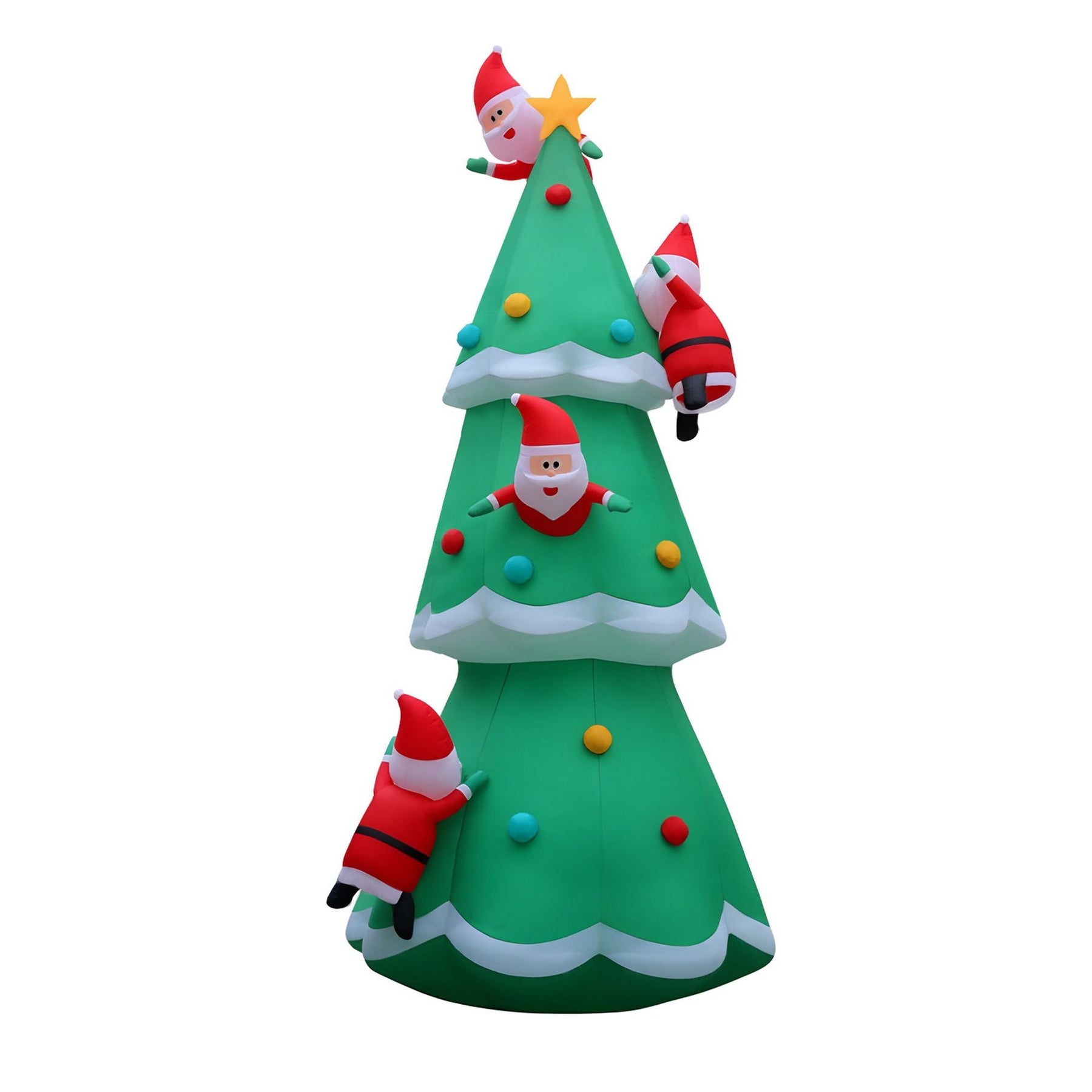 Jingle Jollys Christmas Inflatable Santa Tree 5M Illuminated Decorations - SportZone.co.nz