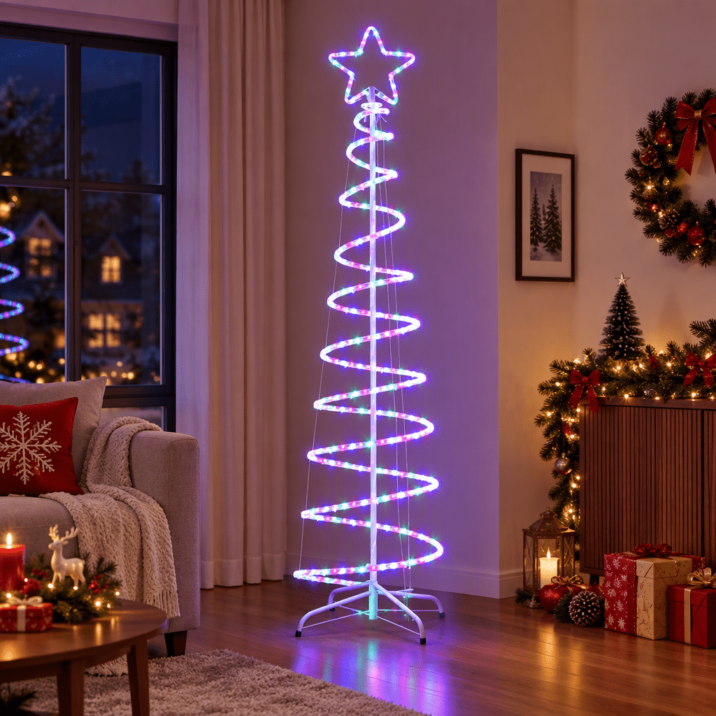 Jingle Jollys Christmas Lights 188cm Tree 288 LED Decorations - SportZone.co.nz