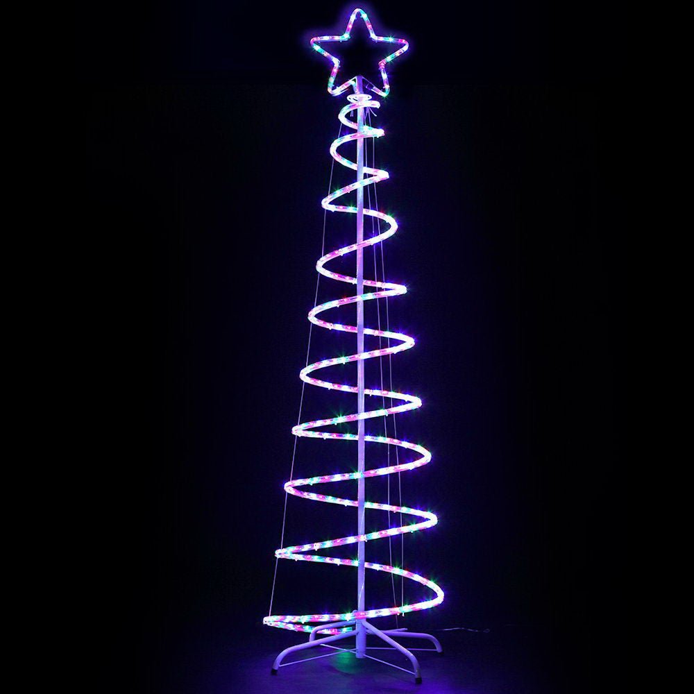 Jingle Jollys Christmas Lights 188cm Tree 288 LED Decorations - SportZone.co.nz