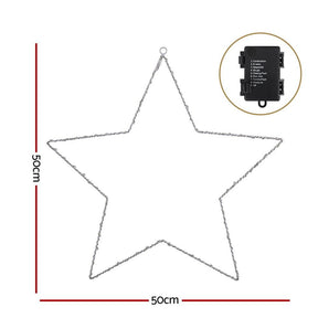 Jingle Jollys Christmas Lights 50cm Star 70 LED Xmas Decorations - SportZone.co.nz