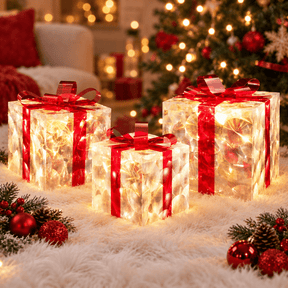 Jingle Jollys Christmas Lights 70 LED Fairy Light Gift Box 3pcs Decorations Red - SportZone.co.nz