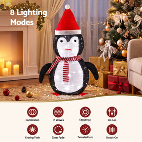 Jingle Jollys Christmas Penguin Light LED Christmas Decoration Pop Up Christmas Display 70cm - SportZone.co.nz