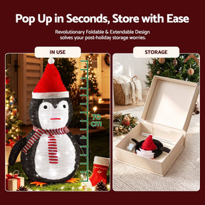 Jingle Jollys Christmas Penguin Light LED Christmas Decoration Pop Up Christmas Display 70cm - SportZone.co.nz