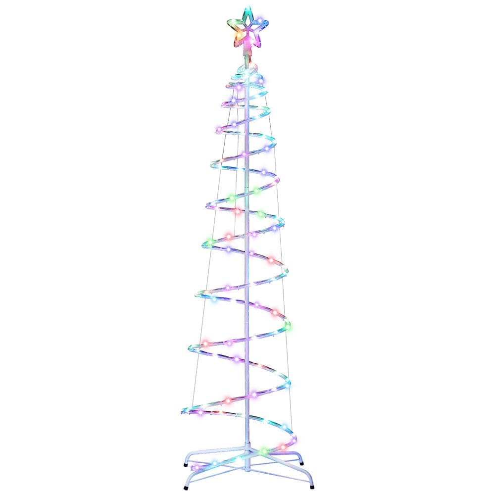Jingle Jollys Christmas Tree 1.8m 100 RGB LED Rope Lights Xmas Trees Decoration - SportZone.co.nz