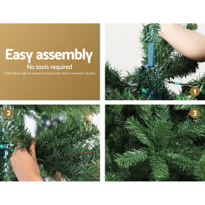 Jingle Jollys Christmas Tree 1.8m Green Xmas Tree Decorations 650 Tips - SportZone.co.nz