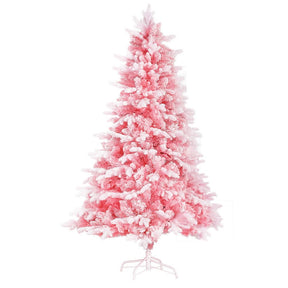 Jingle Jollys Christmas Tree 1.8m Pink Xmas Tree Snowy Party Decor 810 Tips - SportZone.co.nz