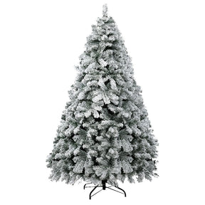 Jingle Jollys Christmas Tree 1.8m Snow Flocked Xmas Tree Decorations 468 Tips - SportZone.co.nz