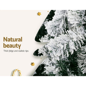 Jingle Jollys Christmas Tree 1.8m Snow Flocked Xmas Tree Decorations 468 Tips - SportZone.co.nz