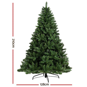 Jingle Jollys Christmas Tree 2.1m Green Xmas Tree Decorations 905 Tips - SportZone.co.nz