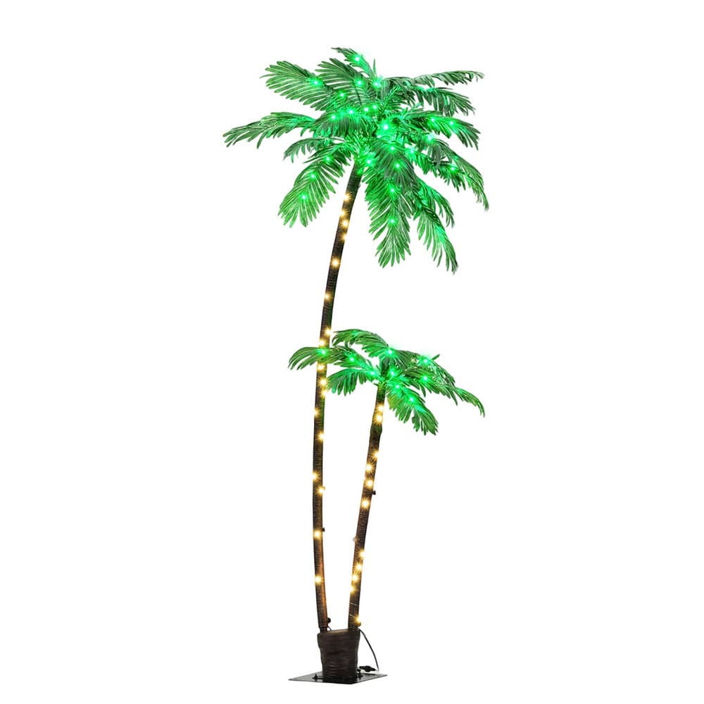 Jingle Jollys Christmas Tree 2.1m LED Lighted Xmas Palm Trees Party Decorations - SportZone.co.nz