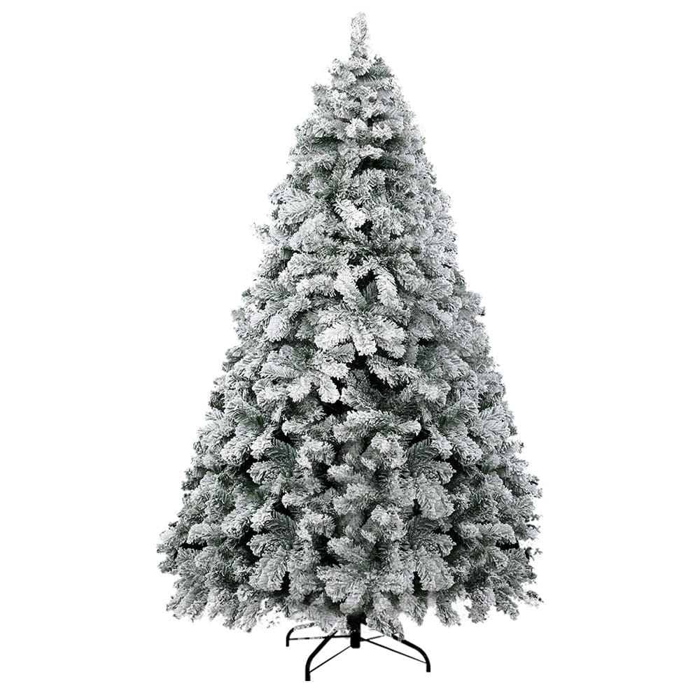 Jingle Jollys Christmas Tree 2.1m Snow Flocked Xmas Tree Decorations 780 Tips - SportZone.co.nz