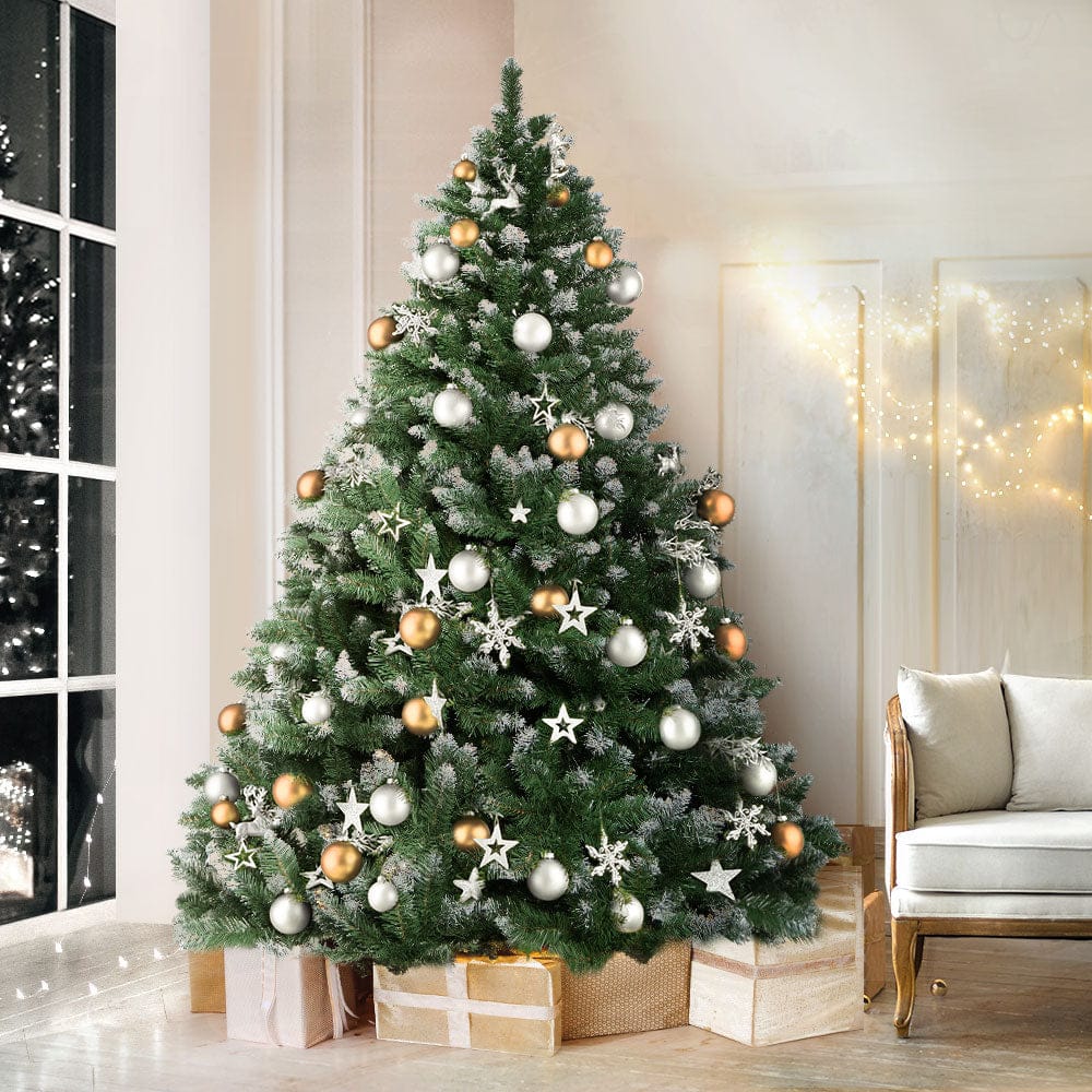 Jingle Jollys Christmas Tree 2.1m Snowy Xmas Tree Decoration 905 Tips - SportZone.co.nz