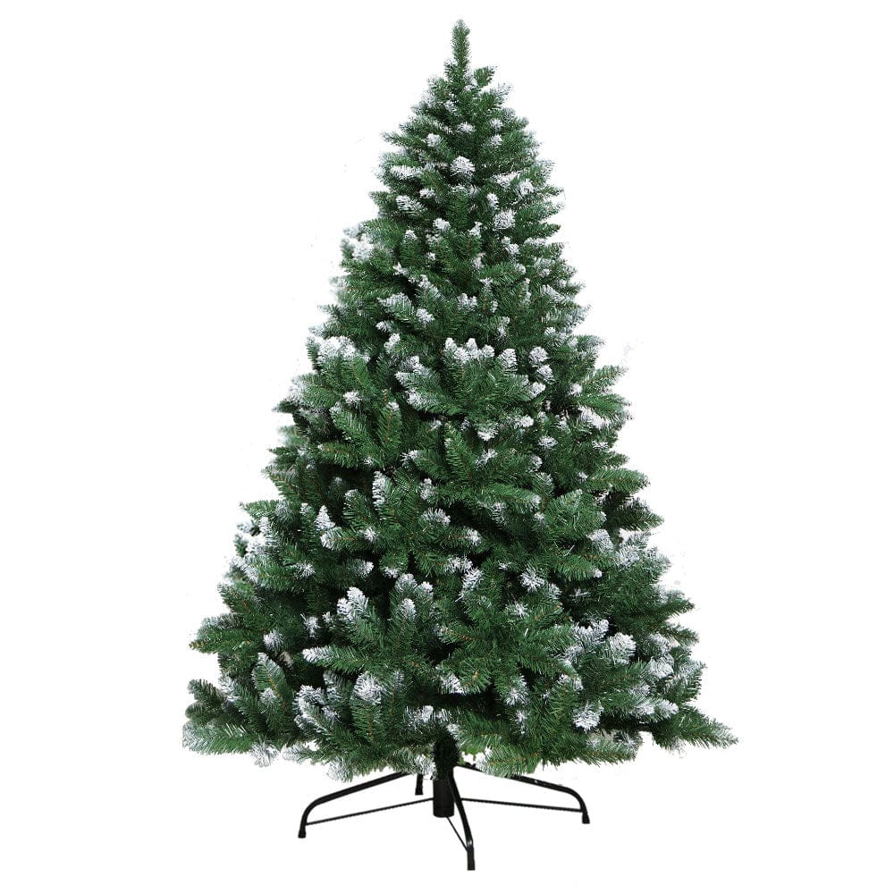 Jingle Jollys Christmas Tree 2.4m Snowy Xmas Tree Decoration 1225 Tips - SportZone.co.nz