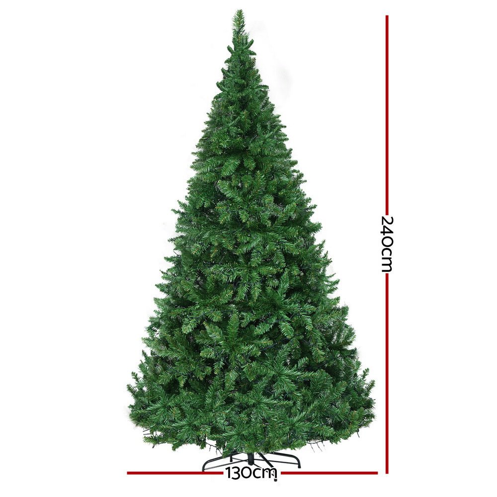 Jingle Jollys Christmas Tree 2.4m Xmas Tree Decorations 1488 LEDs - SportZone.co.nz