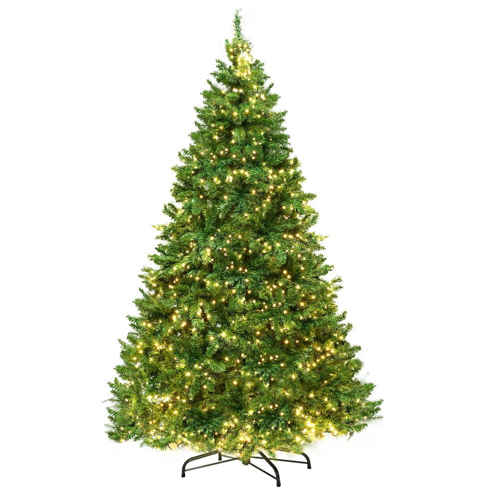 Jingle Jollys Christmas Tree 2.4m Xmas Tree Decorations 1488 LEDs - SportZone.co.nz