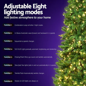 Jingle Jollys Christmas Tree 2.4m Xmas Tree Decorations 1488 LEDs - SportZone.co.nz