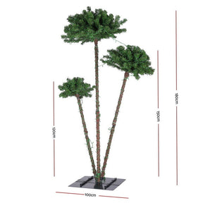 Jingle Jollys Christmas Tree 3 - in - 1 LED Xmas Palm Tree Party Decor 1.2/1.5/1.8M - SportZone.co.nz