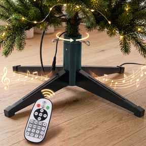 Jingle Jollys Christmas Tree Stand 360° Rotating for Xmas Tree Up to 2.7M with Remote Control - SportZone.co.nz