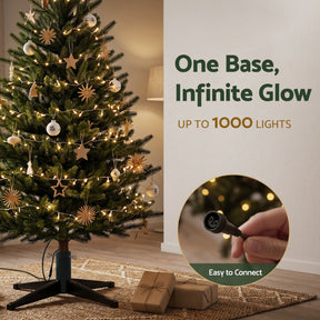 Jingle Jollys Christmas Tree Stand 360° Rotating for Xmas Tree Up to 2.7M with Remote Control - SportZone.co.nz