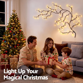Jingle Jollys Christmas Willow Vine Lights Branch LED Fairy DIY Wall Decor 1.8m Warm White - SportZone.co.nz