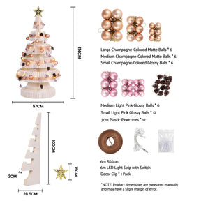 Jingle Jollys Paper Christmas Tree 114CM w/ Star Topper LEDs Xmas Decorations Kit Home Office White - SportZone.co.nz