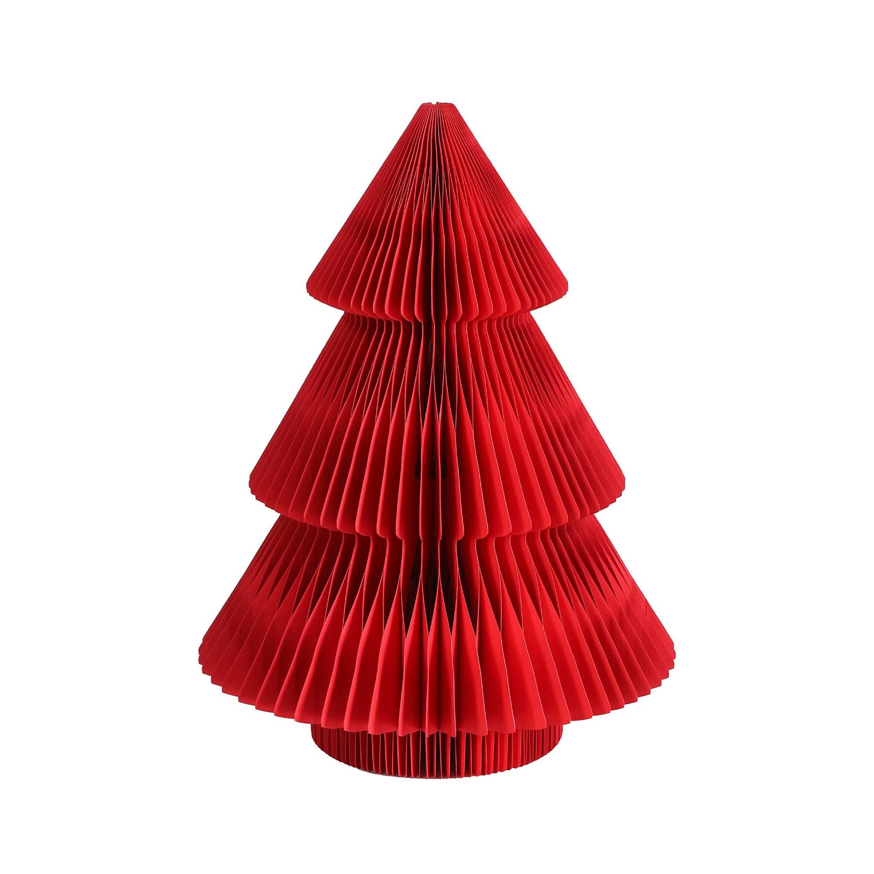 Jingle Jollys Paper Christmas Tree 47CM w/ Star Topper Xmas Decoration Tabletop Red DIY Ornament Set - SportZone.co.nz
